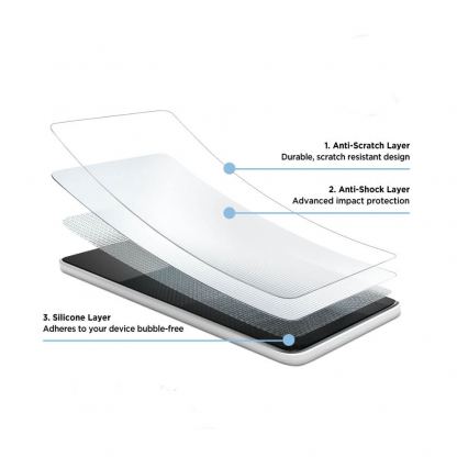 Eiger Tri Flex High Impact Film Screen Protector - качествено защитно покритие за дисплея на iPhone 11 Pro, iPhone XS, iPhone X (един брой) 2