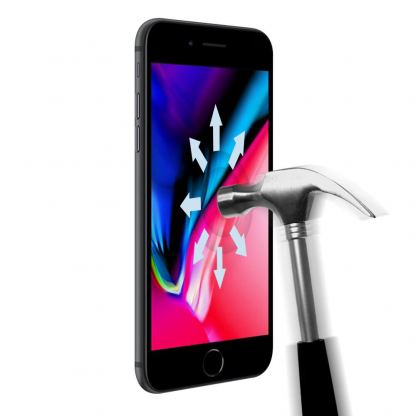 Eiger Tri Flex High Impact Film Screen Protector - качествено защитно покритие за дисплея на iPhone 7, iPhone 8, iPhone SE (2020) (един брой) 3