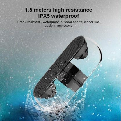 Ovevo D18 Tango Bluetooth Bluetooth V4.2 Speaker IPX5 Waterproof - безжичен водоустойчив Bluetooth спийкър с микрофон (прозрачен-черен) 2