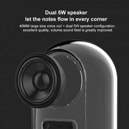 Ovevo D18 Tango Bluetooth Bluetooth V4.2 Speaker IPX5 Waterproof - безжичен водоустойчив Bluetooth спийкър с микрофон (прозрачен-черен) 7