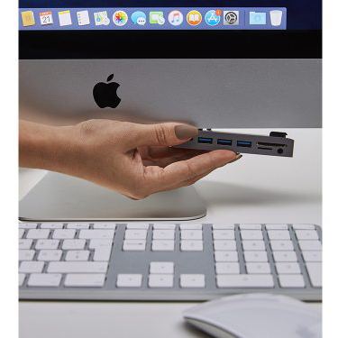 LMP Attach Dock Pro - мултифункционален хъб за свързване на допълнителна периферия за iMac с USB-C (тъмносив) 4