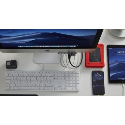 LMP Attach Dock Pro - мултифункционален хъб за свързване на допълнителна периферия за iMac с USB-C (тъмносив) 6