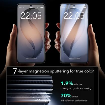 2 броя стъклени защитни покрития за дисплея на Samsung Galaxy S26 Ultra - ESR Armorite Screen Shield 2.5D Tempered Glass 2 Pack (прозрачен) 6