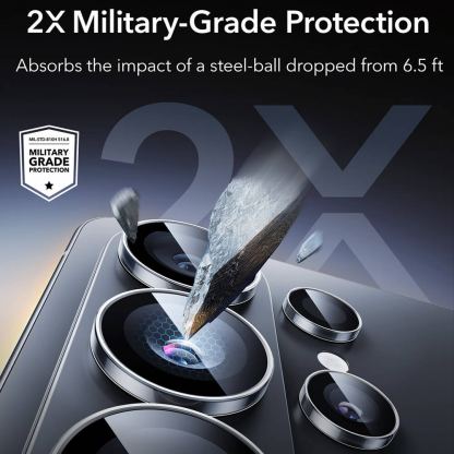Предпазни стъклени лещи за камерата на Samsung Galaxy S26 Ultra - ESR Armorite Camera Lens Glass Protector (прозрачен) 5