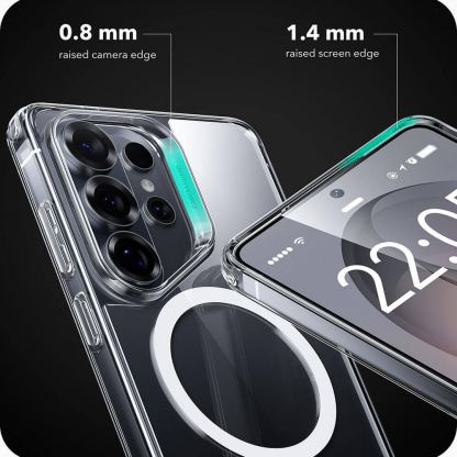 Хибриден кейс с висока степен на защита с MagSafe за Samsung Galaxy S26 Ultra - ESR Classic Hybrid HaloLock MagSafe Case (прозрачен) 3