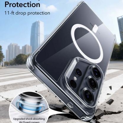 Хибриден кейс с висока степен на защита с MagSafe за Samsung Galaxy S26 Ultra - ESR Classic Hybrid HaloLock MagSafe Case (прозрачен) 5