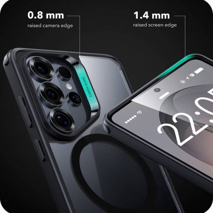 Хибриден кейс с висока степен на защита с MagSafe за Samsung Galaxy S26 Ultra - ESR Classic Hybrid HaloLock MagSafe Case (черен-прозрачен) 3