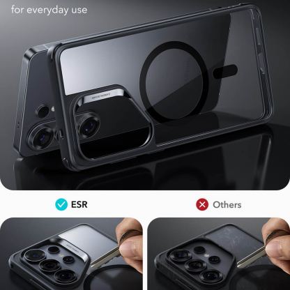 Хибриден кейс с висока степен на защита с MagSafe за Samsung Galaxy S26 Ultra - ESR Classic Hybrid HaloLock MagSafe Case (черен-прозрачен) 5