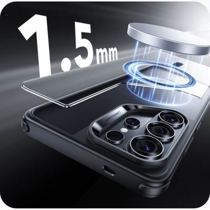 Хибриден кейс с висока степен на защита с MagSafe за Samsung Galaxy S26 Ultra - ESR Classic Hybrid HaloLock MagSafe Case (черен-прозрачен) 7