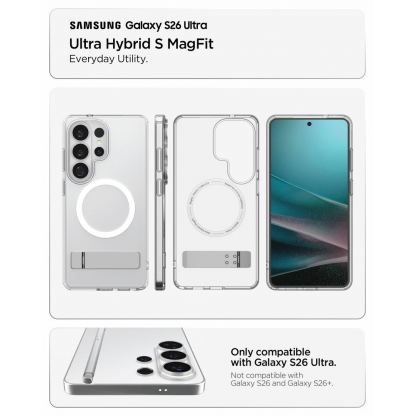 Хибриден кейс с висока степен на защита с MagSafe и вградена поставка за Samsung Galaxy S26 Ultra - Spigen Ultra Hybrid S MagSafe Case 12
