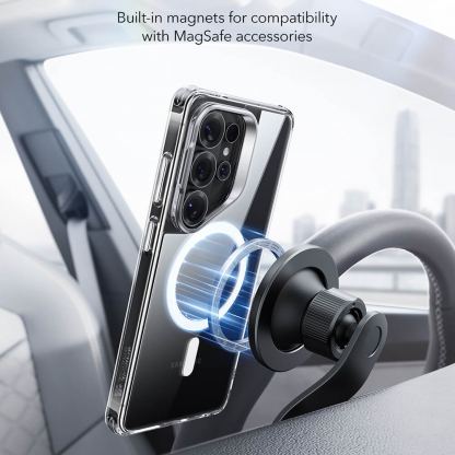 Хибриден кейс с висока степен на защита с MagSafe за Samsung Galaxy S26 Ultra - ESR Classic Hybrid HaloLock Kickstand MagSafe Case (прозрачен)  4