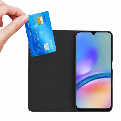 Кожен калъф с поставка и отделение за кр. карти за Samsung Galaxy S26 Ultra - Techsuit Magskin Book (черен) 5