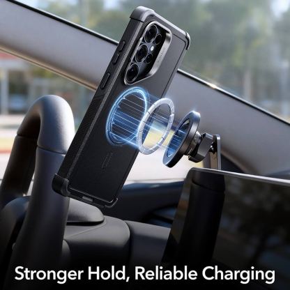 Хибриден кейс с висока степен на защита с MagSafe за Samsung Galaxy S26 Ultra - ESR Cyber Armor Kickstand MagSafe Case (син) 2