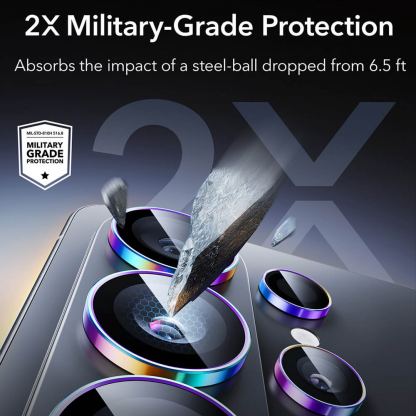 Предпазни стъклени лещи за камерата на Samsung Galaxy S26 Ultra - ESR Armorite Camera Lens Glass Protector Chromatic 4