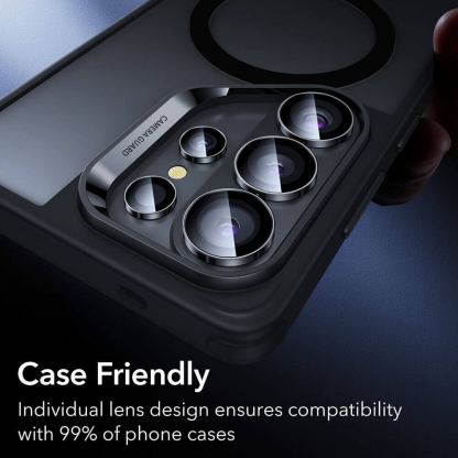 Предпазни стъклени лещи за камерата на Samsung Galaxy S26 Ultra - ESR Armorite Camera Lens Glass Protector (черен) 7