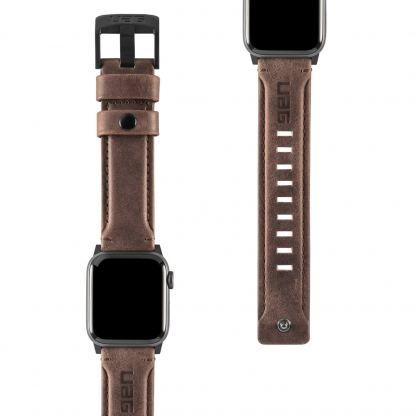 Urban Armor Gear Leather Strap - кожена (естествена кожа) каишка за Apple Watch 38мм, 40мм (кафяв) 6