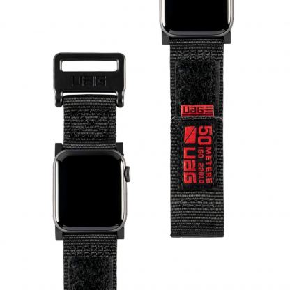 Urban Armor Gear Active Watch Strap - изключително здрава текстилна каишка за Apple Watch 38мм, 40мм (черен)