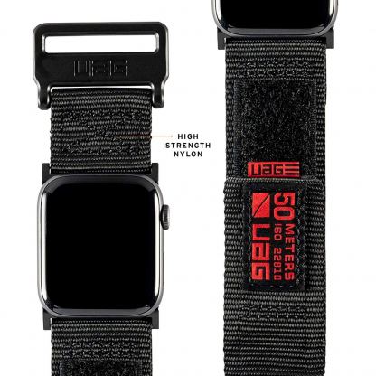Urban Armor Gear Active Watch Strap - изключително здрава текстилна каишка за Apple Watch 38мм, 40мм (черен) 5
