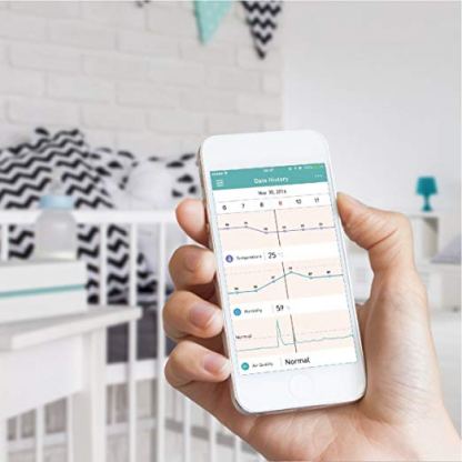 Lollipop Sensor - допълнителен сензор за температурата, влажността и качеството на въздуха за Lollipop Baby Camera (сив) 3
