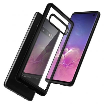 Spigen Ultra Hybrid Case - хибриден кейс с висока степен на защита за Samsung Galaxy S10 (черен) 7
