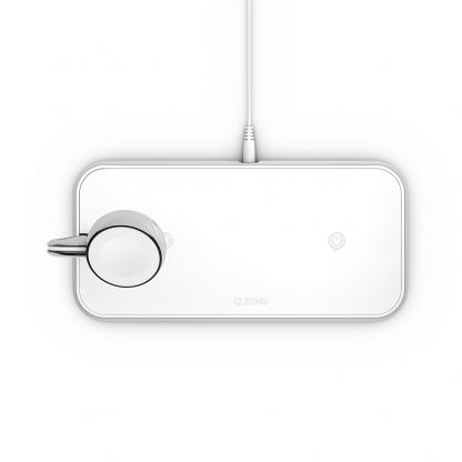 Zens Aluminium Dual Apple Watch 10W Wireless Charger ZEDC05W/00 - двойна станция за безжично зареждане на Qi съвместими устройства (бял) 4