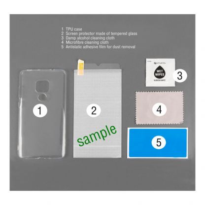 4smarts 360° Protection Set Limited Cover - тънък силиконов кейс и стъклено защитно покритие за дисплея на Samsung Galaxy A70 (прозрачен) 3