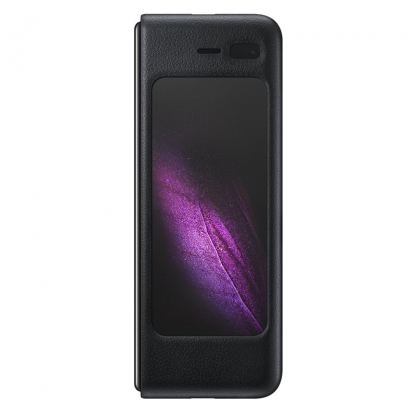 Samsung Galaxy Fold Leather Cover EF-VF900LB - оригинален кожен калъф (естествена кожа) за Samsung Galaxy Fold (черен) 2