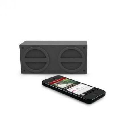 iHome iBT24 Bluetooth Speaker - гумиран безжичен спийкър за iPhone и устройства с Bluetooth (сив)  2