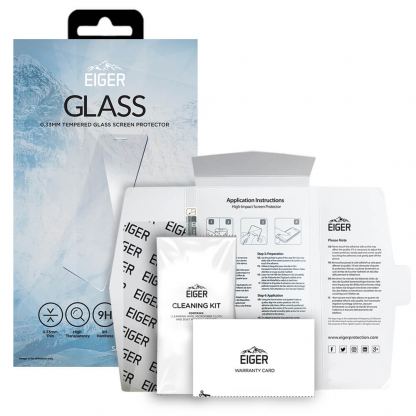 Eiger Tempered Glass Protector 2.5D - калено стъклено защитно покритие за дисплея на Samsung Galaxy A80 (прозрачен) 3