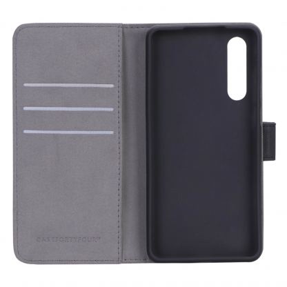 Case FortyFour No.11 Case - кожен калъф с поставка за Huawei P30 (черен) 3
