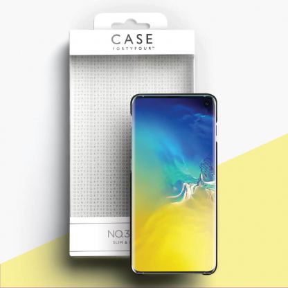 Case FortyFour No.3 Case - поликарбонатов кейс за Samsung Galaxy S10E (черен) 3