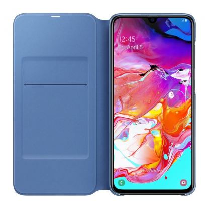 Samsung Flip Wallet Cover EF-WA705PBEGWW - оригинален кожен кейс за Samsung Galaxy A70 (черен) 4