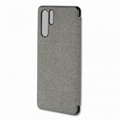 4smarts Smart Cover - текстилен смарт калъф за Huawei P30 Pro (тъмносив) 2