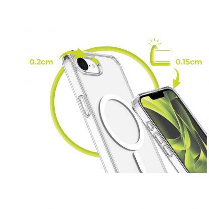 Хибриден кейс с най-висока степен на защита с MagSafe за iPhone 16e, iPhone 17e - Mobile Origin Easy Hybrid MagSafe Case (прозрачен) 6