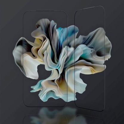 Калено стъклено защитно покритие за целия дисплей на iPhone 17 Pro Max - AmazingThing Titan Filter 7 Full Cover Glass (прозрачен-черен) 4