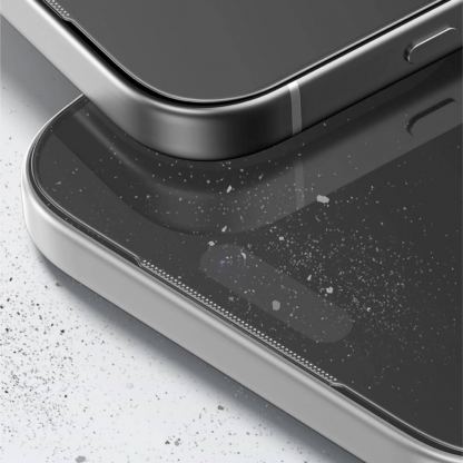 Калено стъклено защитно покритие за целия дисплей на iPhone 17 Pro Max - AmazingThing Titan Filter 7 Full Cover Glass (прозрачен-черен) 6