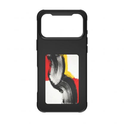  Поликарбонатов кейс с вграден дисплей на задната част и NFC за iPhone 17 Pro - 4smarts E-Ink Case with NFC Display (черен) 2
