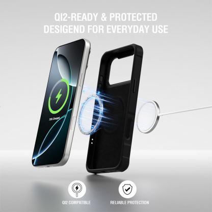  Поликарбонатов кейс с вграден дисплей на задната част и NFC за iPhone 17 Pro - 4smarts E-Ink Case with NFC Display (черен) 5
