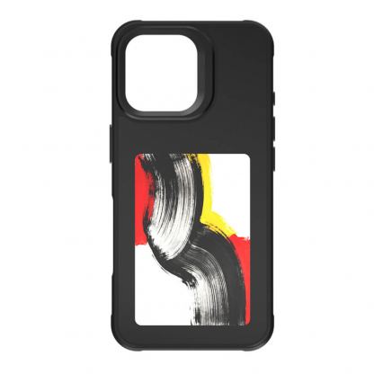  Поликарбонатов кейс с вграден дисплей на задната част и NFC за iPhone 17 - 4smarts E-Ink Case with NFC Display (черен) 3