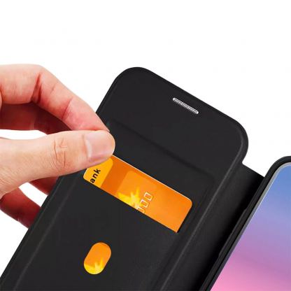 Кожен калъф, тип портфейл с отделение за кр. карти и Magsafe поддръжка за iPhone 17 Pro Max - 4smarts Urban Pro Flipcase, Qi2 ready (черен) 6