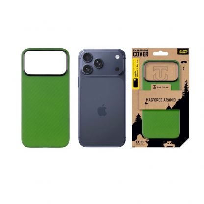 Кевларен кейс с MagSafe за iPhone 17 Pro Max - Tactical MagForce Aramid Case (зелен) 5