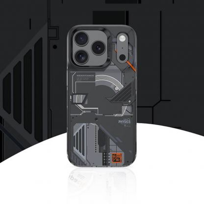 Хибриден удароустойчив кейс с MagSafe за iPhone 17 Pro - Benks Magnetic Dynamic Mecha Case (черен) 5