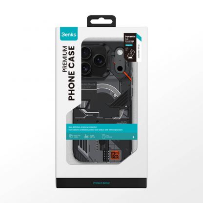 Хибриден удароустойчив кейс с MagSafe за iPhone 17 Pro - Benks Magnetic Dynamic Mecha Case (черен) 8