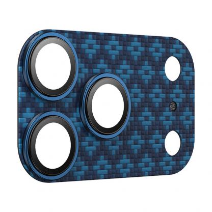 Предпазни стъклени лещи с цяла кевларна плочка за камерата на iPhone 17 Pro Max - Benks ArmorWarrior Aramid Lens Protector Tempered Glass (син) 3