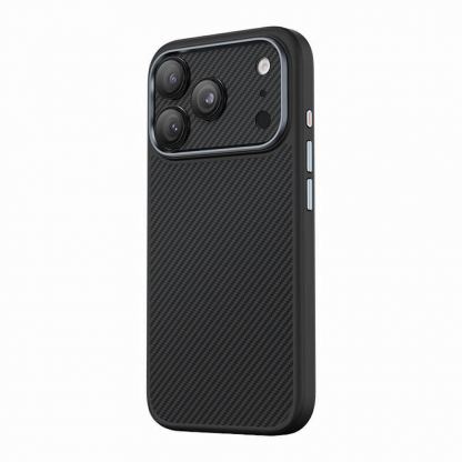 Предпазни стъклени лещи с цяла кевларна плочка за камерата на iPhone 17 Pro - Benks ArmorWarrior Aramid Lens Protector Tempered Glass 600D (карбон) 4