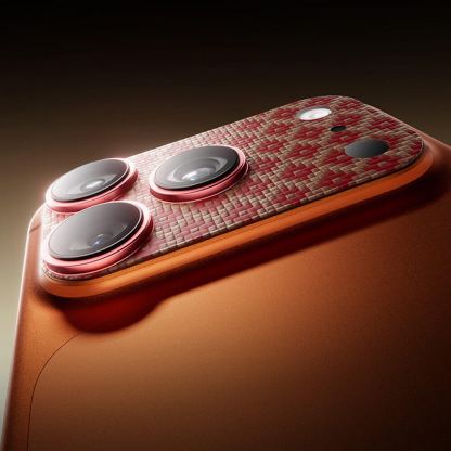 Предпазни стъклени лещи с цяла кевларна плочка за камерата на iPhone 17 Pro Max - Benks ArmorWarrior Aramid Lens Protector Tempered Glass (оранжев) 7