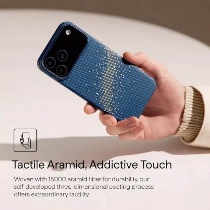 Кевларен кейс с MagSafe за iPhone 17 Pro Max - Pitaka Milky Way Galaxy Ultra Slim Aramid Fiber Case 3