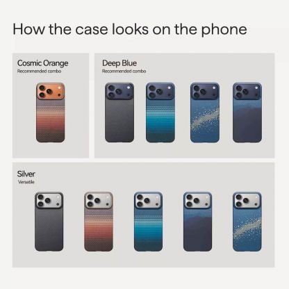 Кевларен кейс с MagSafe за iPhone 17 Pro Max - Pitaka Milky Way Galaxy Ultra Slim Aramid Fiber Case 5