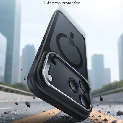 Хибриден кейс с висока степен на защита с MagSafe за iPhone 17 Pro - ESR Classic Hybrid HaloLock Kickstand MagSafe Case (черен)  4