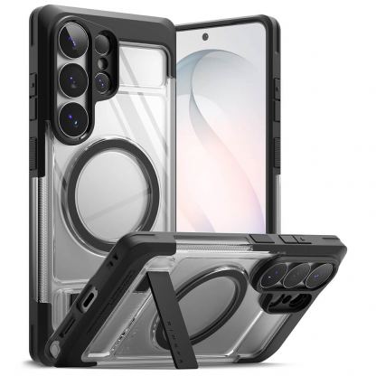Хибриден удароустойчив кейс с MagSafe и вградена поставка за Samsung Galaxy S26 Ultra - Ringke UX Magnetic Case (прозрачен) 2
